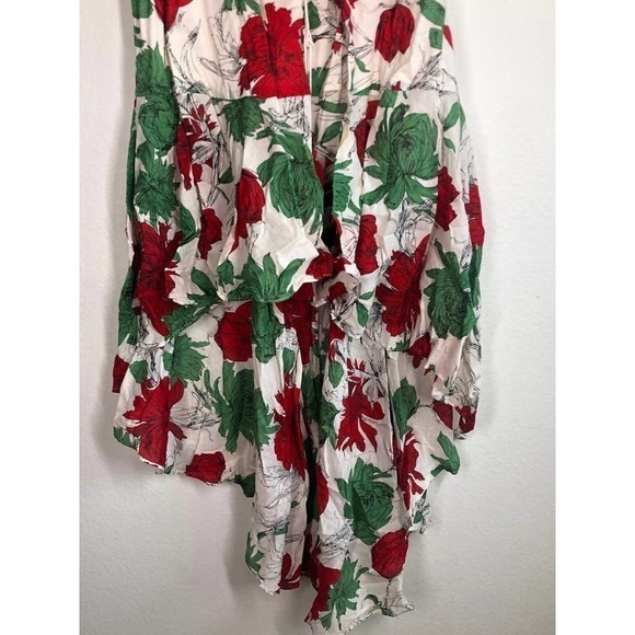 Alexis Idella Dress White Floral Print Short Sleeve Size Medium - Picture 8 of 16